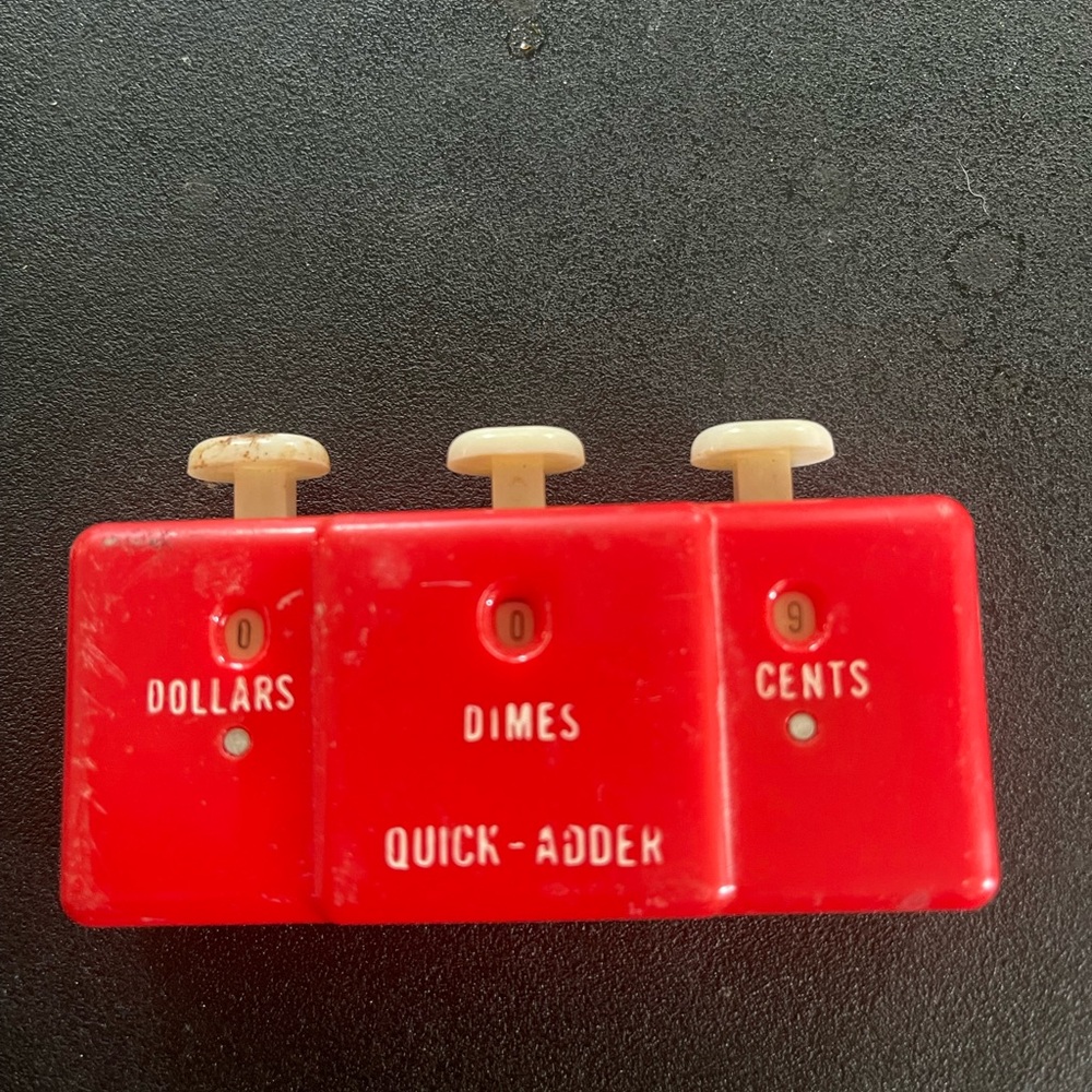 QUICK-ADDER - VINTAGE HANDHELD ADDING COUNTER NO. 6319 - HONG KONG